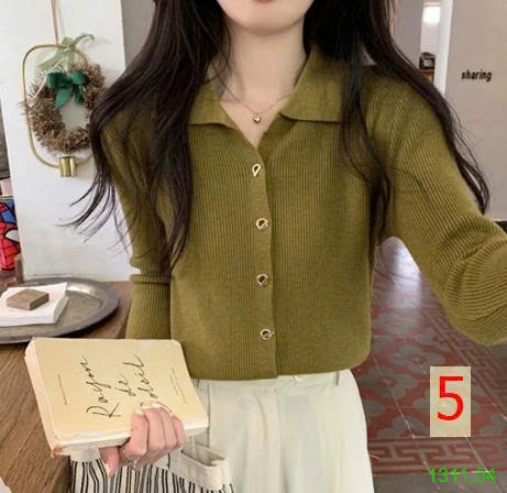 25HA1311.04 - ÁO LEN CỔ POLO DỆT KIM THU ĐÔNG