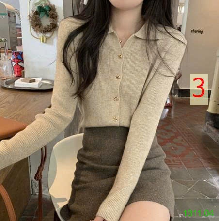25HA1311.04 - ÁO LEN CỔ POLO DỆT KIM THU ĐÔNG