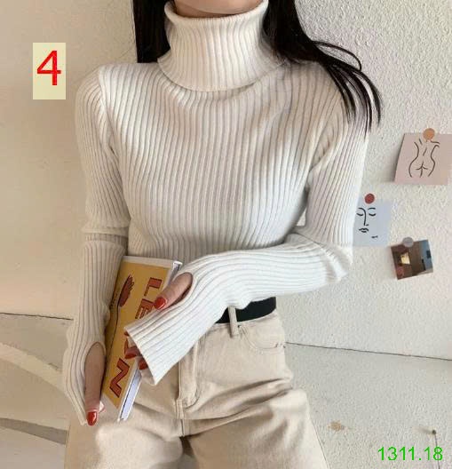25HA1311.18 - ÁO LEN CỔ LỌ NỮ