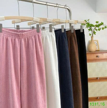 25HA1311.16 - QUẦN NHUNG ỐNG RỘNG VIỀN LÚA MẠCH