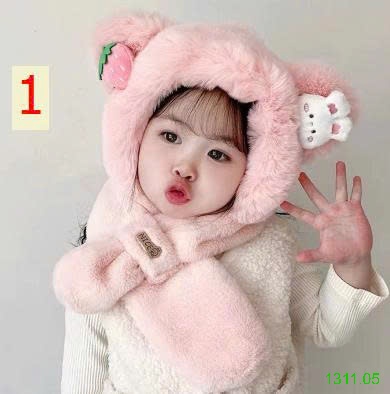 25HA1311.05 - MŨ LIỀN KHĂN LÔNG MỀM SIÊU ẤM CHO BÉ