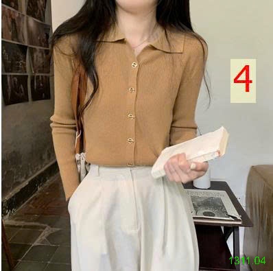 25HA1311.04 - ÁO LEN CỔ POLO DỆT KIM THU ĐÔNG
