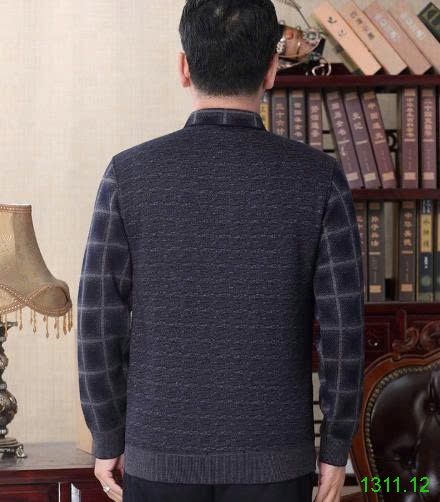 25HA1311.12 - ÁO LEN NAM CỔ SƠ MI LÓT LÔNG TRUNG NIÊN