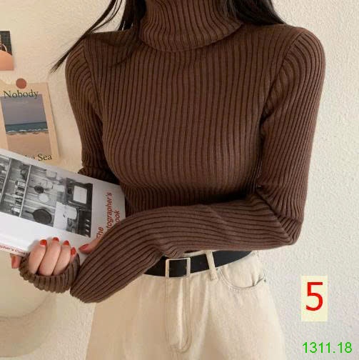 25HA1311.18 - ÁO LEN CỔ LỌ NỮ