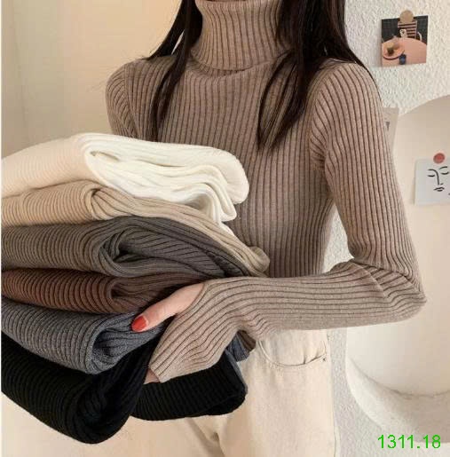 25HA1311.18 - ÁO LEN CỔ LỌ NỮ