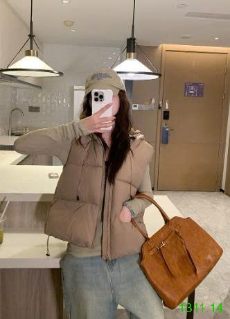 25HA1311.14 - ÁO KHOÁC PHAO GILE MŨ TRÙM ĐẦU CHO NỮ
