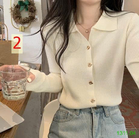 25HA1311.04 - ÁO LEN CỔ POLO DỆT KIM THU ĐÔNG