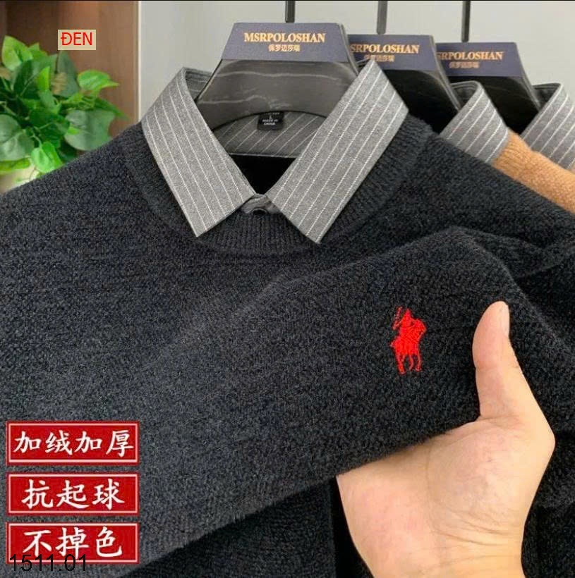 25HA1511.01 - ÁO LEN NAM CỔ SƠ MI LÓT LÔNG SIÊU ĐẸP