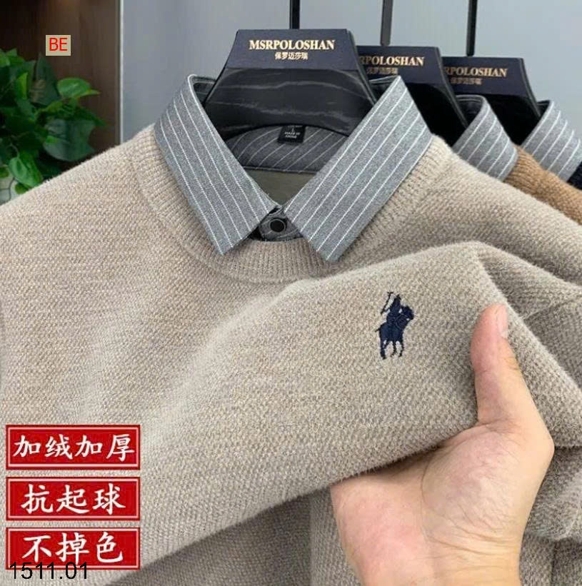 25HA1511.01 - ÁO LEN NAM CỔ SƠ MI LÓT LÔNG SIÊU ĐẸP