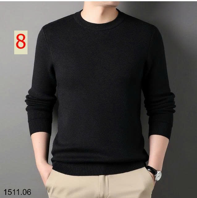 25HA1511.06 - ÁO LEN NAM GIỮ NHIỆT TRƠN MÀU BASIC