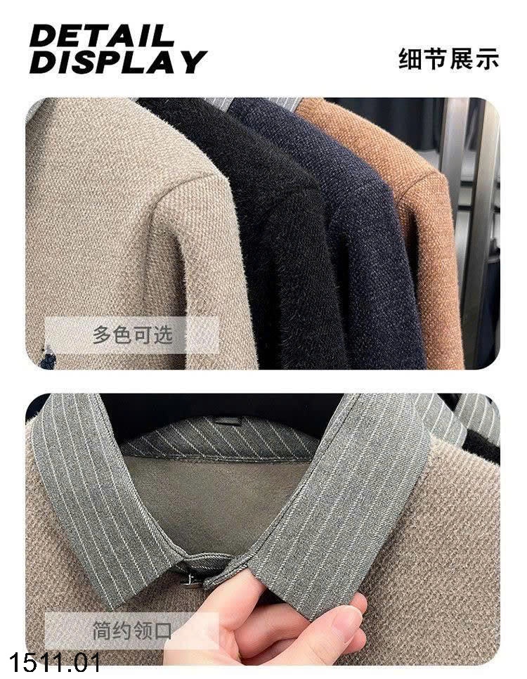 25HA1511.01 - ÁO LEN NAM CỔ SƠ MI LÓT LÔNG SIÊU ĐẸP