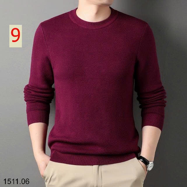 25HA1511.06 - ÁO LEN NAM GIỮ NHIỆT TRƠN MÀU BASIC
