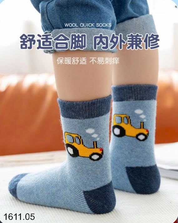 25HA1611.05 - SET 10 ĐÔI TẤT BÔNG DÀY ẤM CHO BÉ