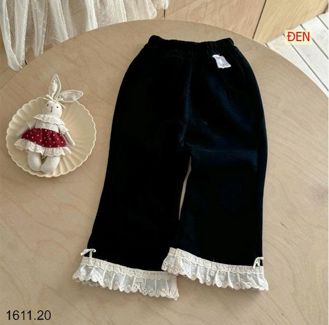 25HA1611.20 - QUẦN NỈ VIỀN REN ỐNG LOE BG NINGLI