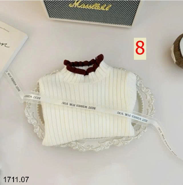 25HA1711.07 - ÁO LEN CỔ VIỀN BÈO BG NINGLI