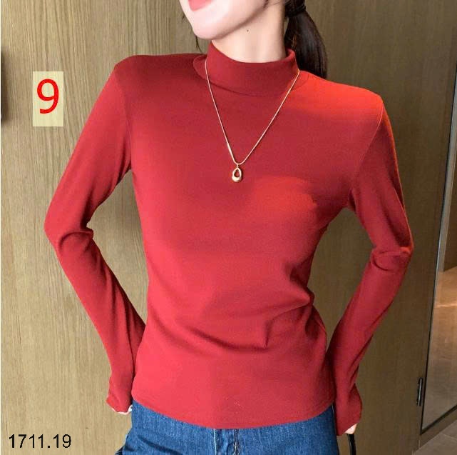 25HA1711.19 - ÁO GIỮ NHIỆT CỔ 3P NHUNG ĐỨC CHO NỮ