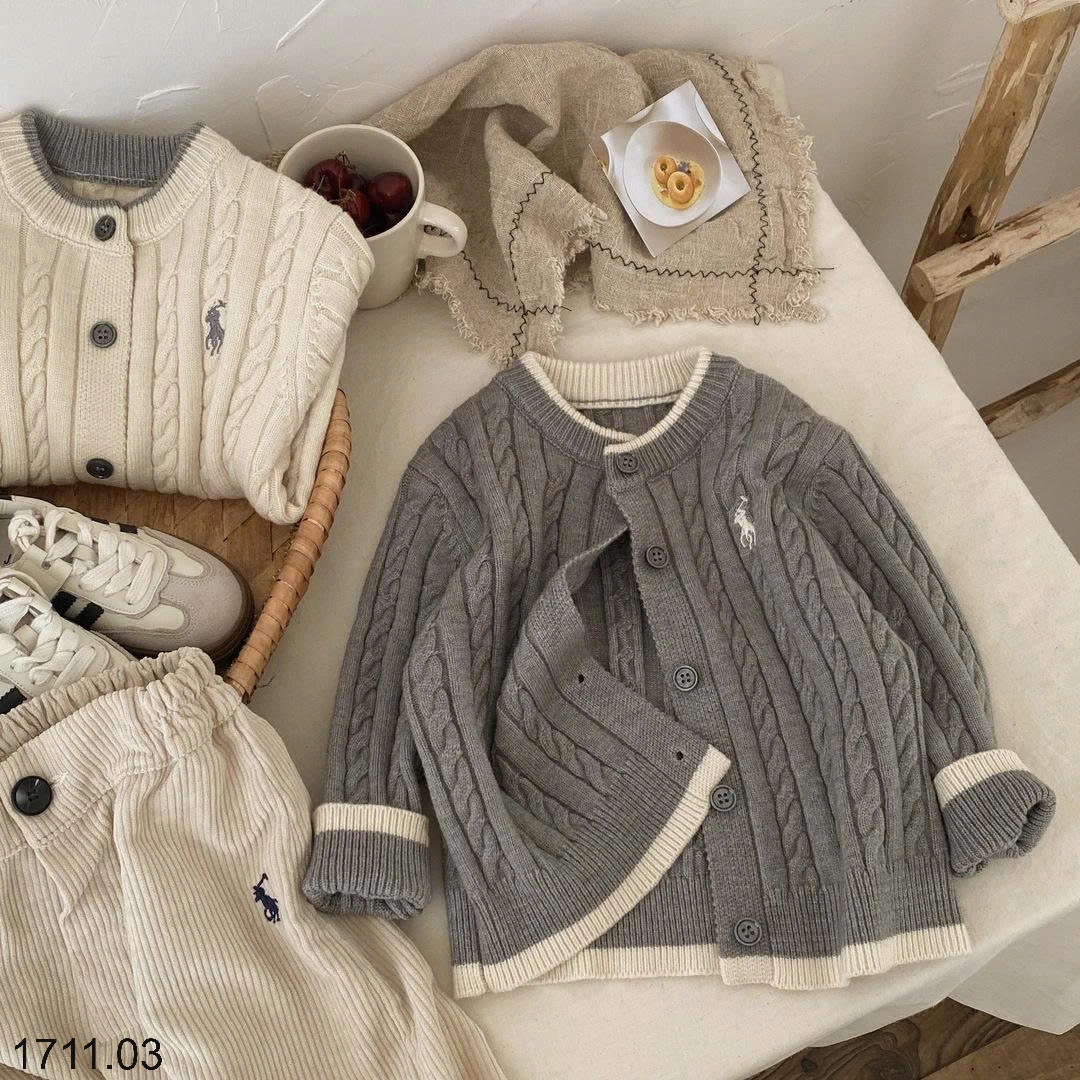 25HA1711.03 - ÁO CARDIGAN THƯƠNG HIỆU LEMON CHO BÉ