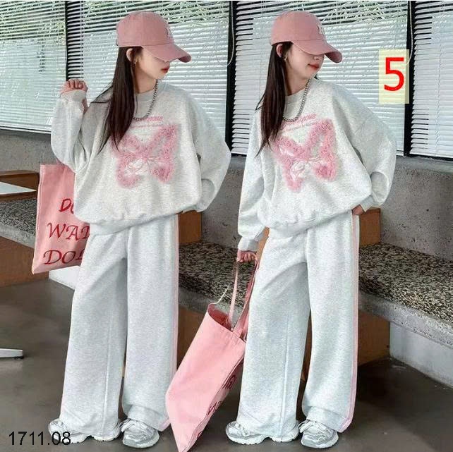 25HA1711.08 - BỘ NỈ THU ĐÔNG BÉ TRAI BÉ GÁI SIZE ĐẠI