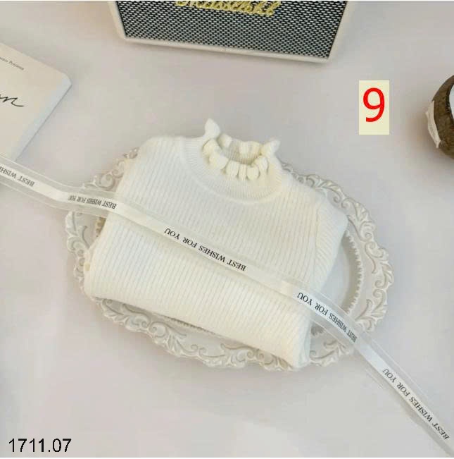 25HA1711.07 - ÁO LEN CỔ VIỀN BÈO BG NINGLI
