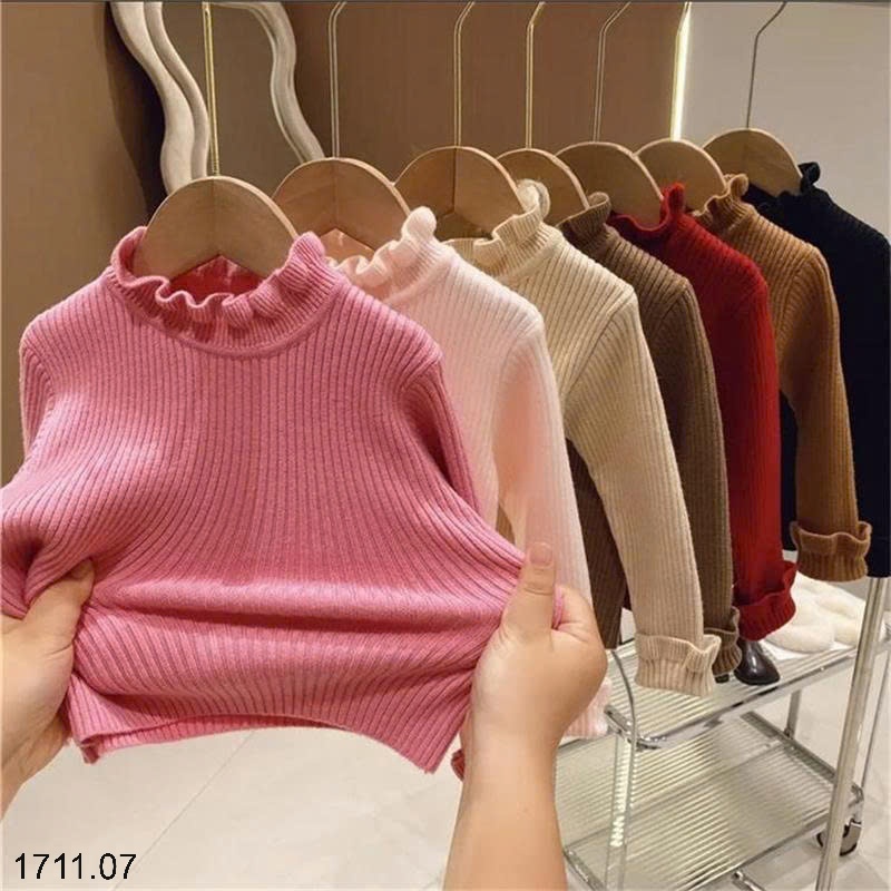 25HA1711.07 - ÁO LEN CỔ VIỀN BÈO BG NINGLI