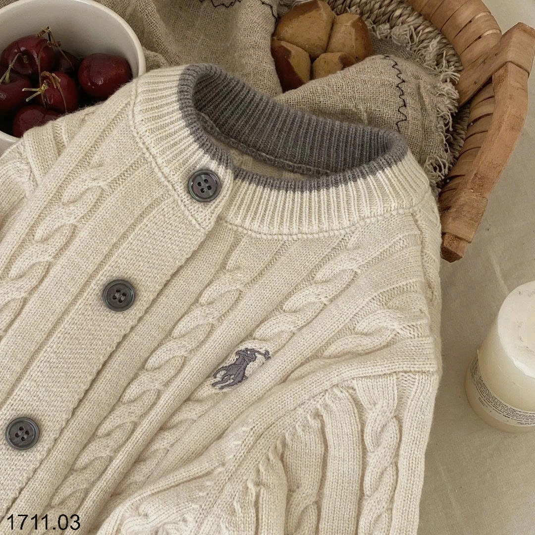 25HA1711.03 - ÁO CARDIGAN THƯƠNG HIỆU LEMON CHO BÉ
