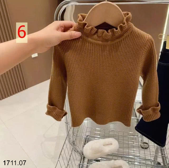 25HA1711.07 - ÁO LEN CỔ VIỀN BÈO BG NINGLI