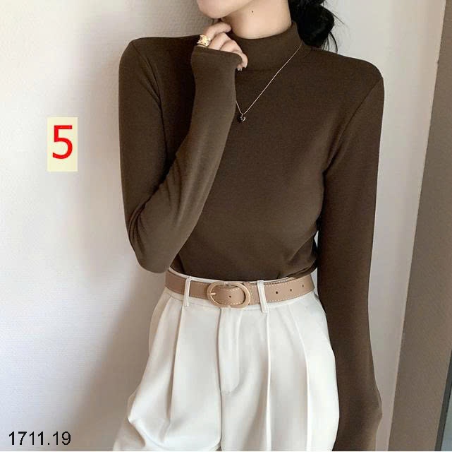 25HA1711.19 - ÁO GIỮ NHIỆT CỔ 3P NHUNG ĐỨC CHO NỮ