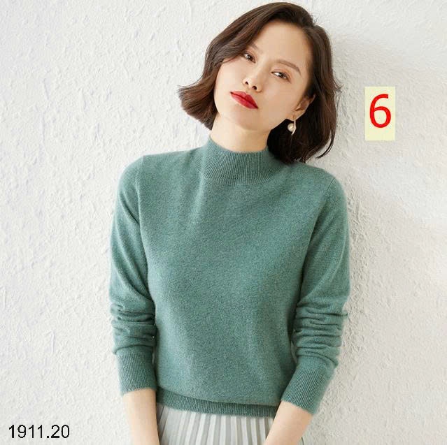 25HA1911.20 - ÁO LEN NỮ CỔ 3 PHÂN GIỮ NHIỆT