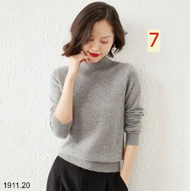 25HA1911.20 - ÁO LEN NỮ CỔ 3 PHÂN GIỮ NHIỆT