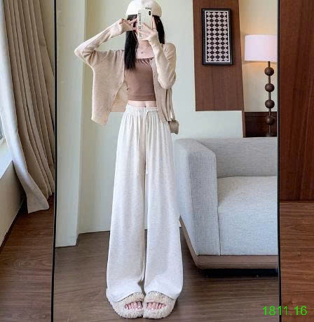25HA1811.16 - QUẦN NỈ SUÔNG ỐNG RỘNG NỮ