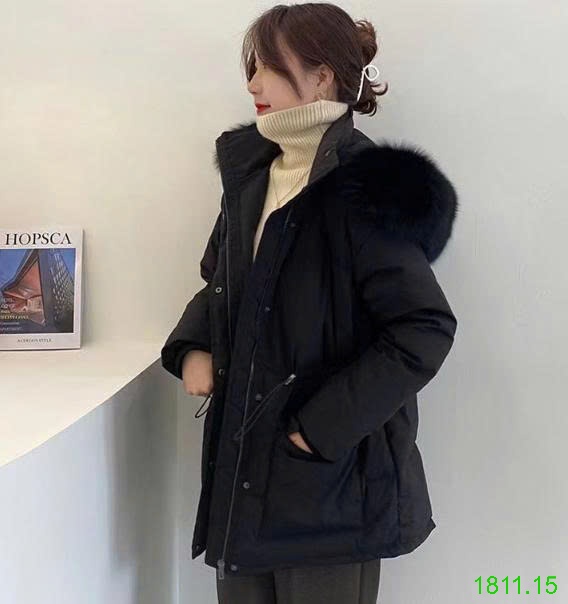 25HA1811.15 - ÁO KHOÁC PHAO PARKA MŨ LÔNG CHO NỮ