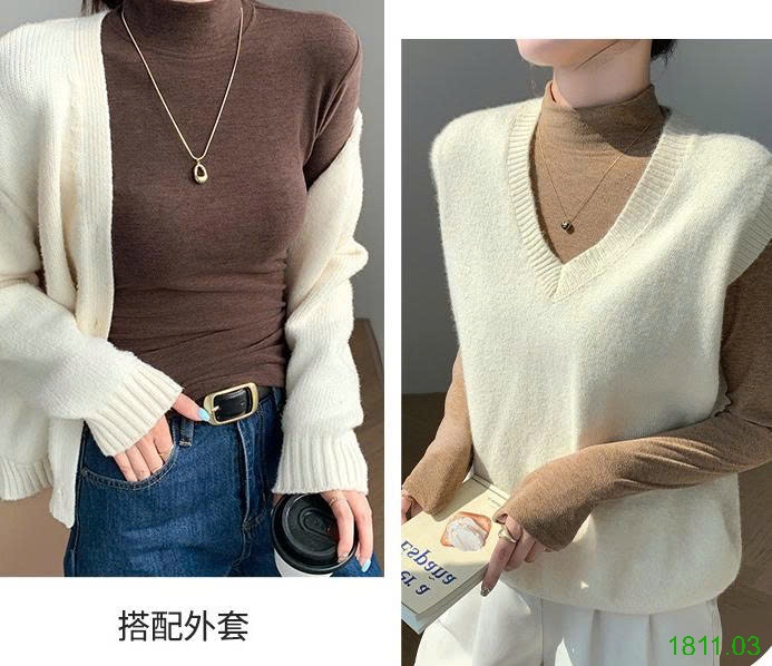 25HA1811.03 - ÁO GIỮ NHIỆT CỔ 3P CHO NỮ