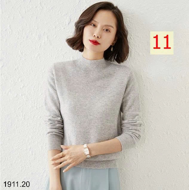 25HA1911.20 - ÁO LEN NỮ CỔ 3 PHÂN GIỮ NHIỆT