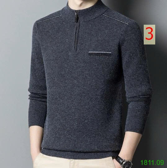 25HA1811.09 - ÁO LEN NAM CỔ KÉO KHOÁ