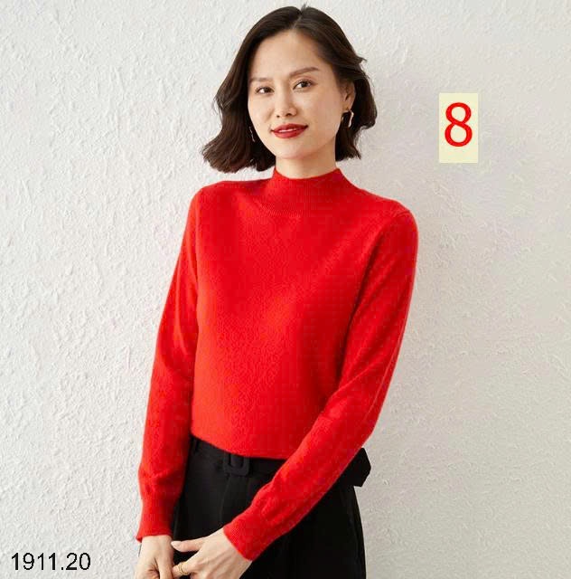 25HA1911.20 - ÁO LEN NỮ CỔ 3 PHÂN GIỮ NHIỆT