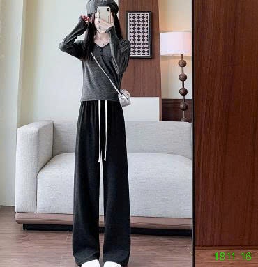 25HA1811.16 - QUẦN NỈ SUÔNG ỐNG RỘNG NỮ