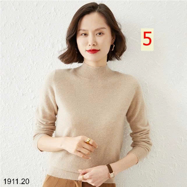 25HA1911.20 - ÁO LEN NỮ CỔ 3 PHÂN GIỮ NHIỆT