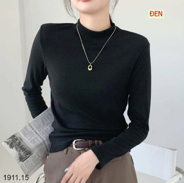 25HA1911.15 - ÁO GIỮ NHIỆT CAO CỔ LÓT LÔNG CHO NỮ