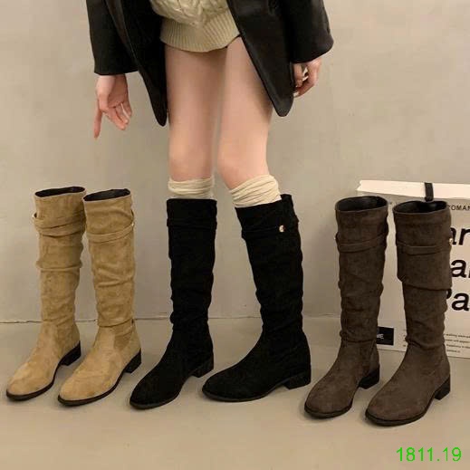25HA1811.19 - BOOT NỮ DA LỘN CỔ CAO