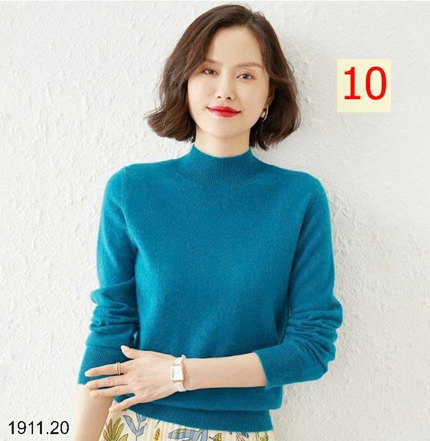 25HA1911.20 - ÁO LEN NỮ CỔ 3 PHÂN GIỮ NHIỆT