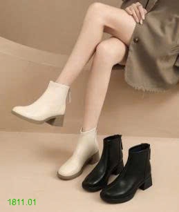 25HA1811.01 - GIÀY BOOT MARTIN GÓT VUÔNG ĐẾ THẤP