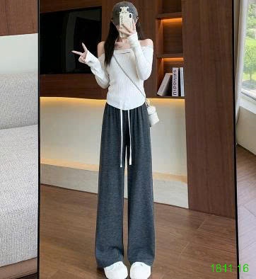 25HA1811.16 - QUẦN NỈ SUÔNG ỐNG RỘNG NỮ