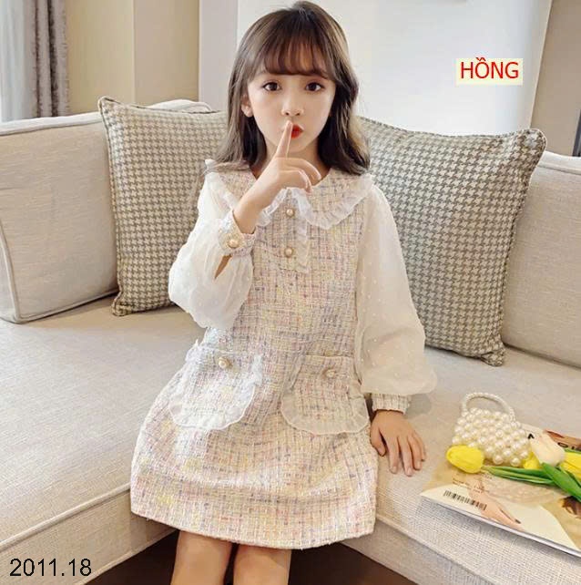 25HA2011.18 - VÁY DẠ TAY BỒNG BÉ GÁI