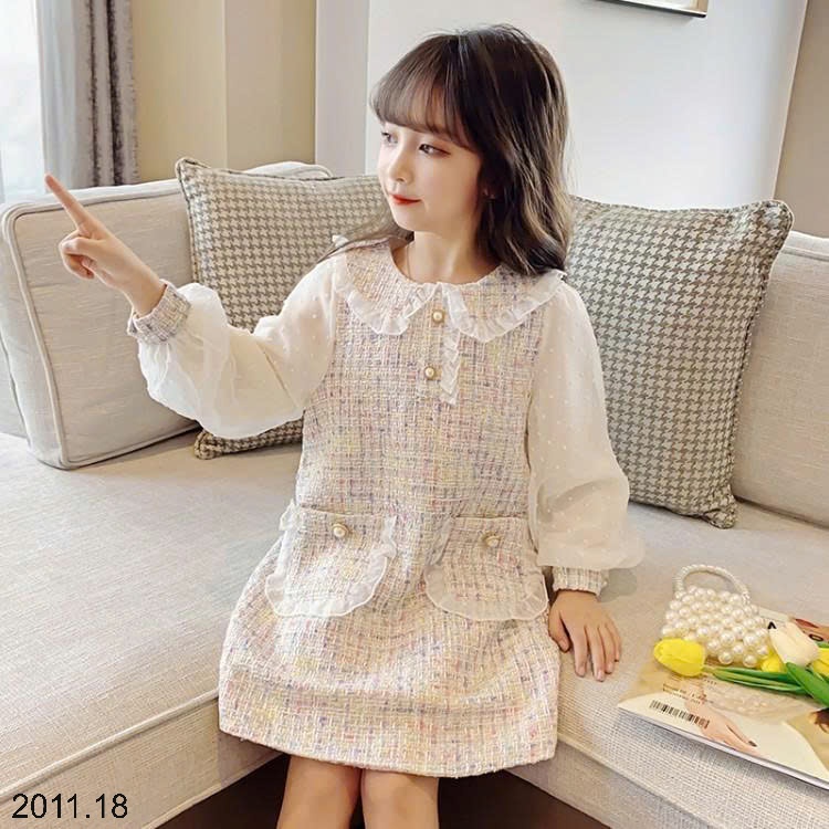 25HA2011.18 - VÁY DẠ TAY BỒNG BÉ GÁI
