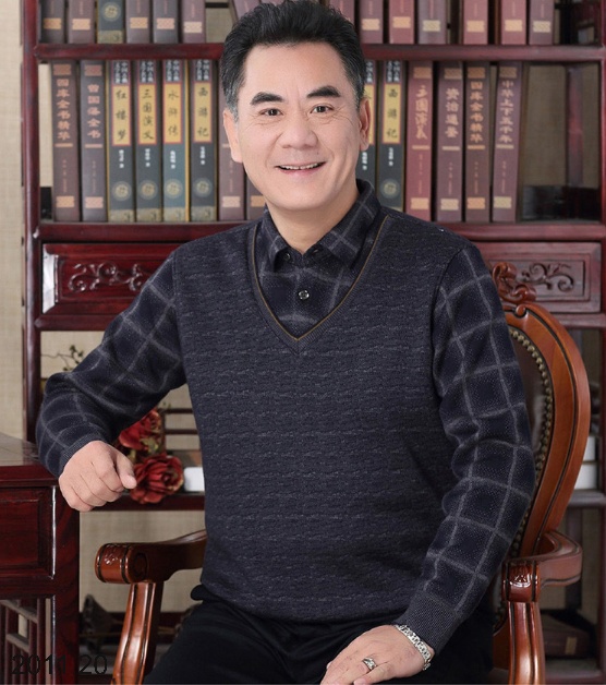 25HA2011.20 - ÁO LEN CỔ SƠ MI LÓT LÔNG TRUNG NIÊN TẶNG BỐ