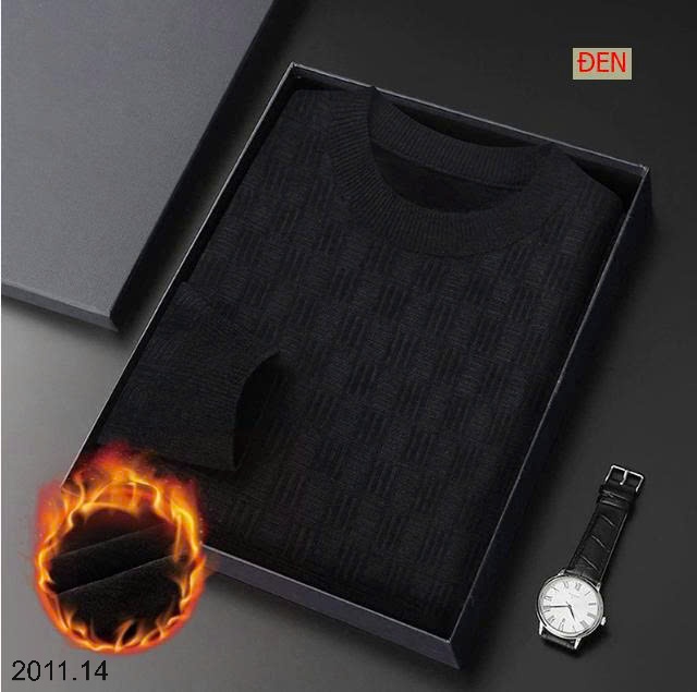 25HA2011.14 - ÁO LEN NAM CỔ TRÒN LÓT LÔNG DÀY ẤM