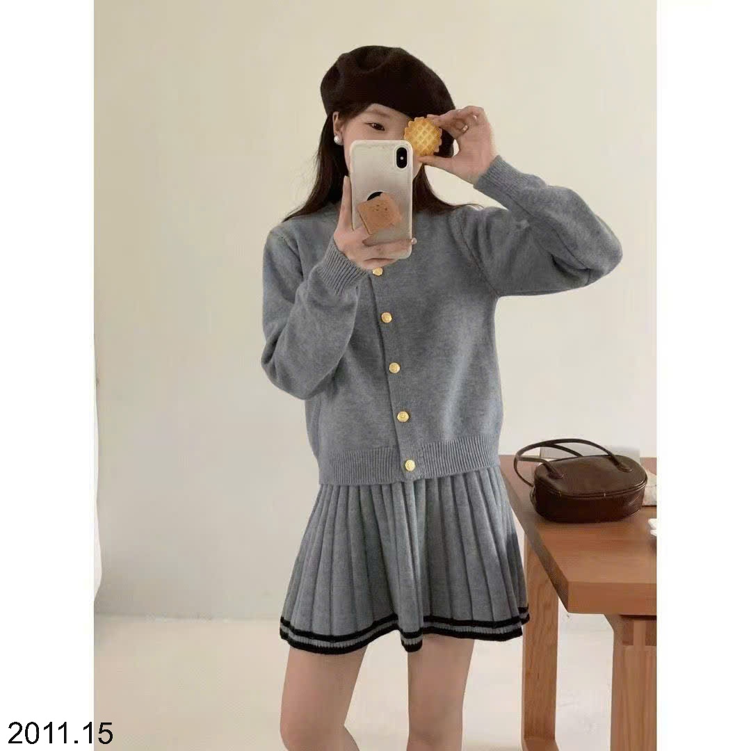 25HA2011.15 - SET VÁY LEN CHÂN VÁY XẾP LY CHO NỮ SIÊU XINH