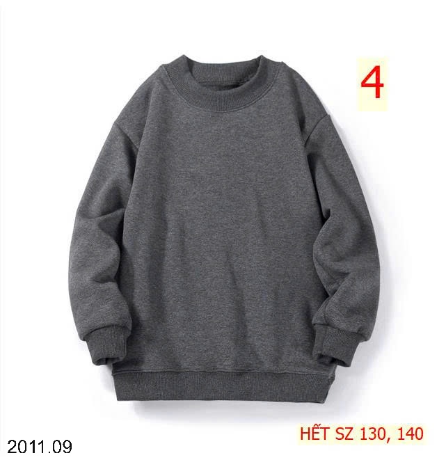 25HA2011.09 - ÁO NỈ LÓT LÔNG TRƠN MÀU BASIC CHO BÉ HÃNG AKL