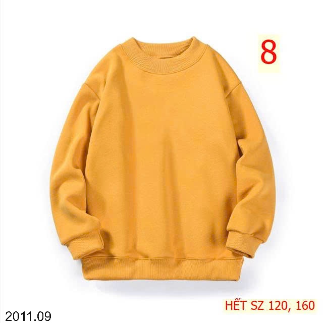 25HA2011.09 - ÁO NỈ LÓT LÔNG TRƠN MÀU BASIC CHO BÉ HÃNG AKL