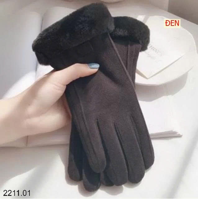 25HA2211.01 - SET 2 ĐÔI GĂNG TAY CỔ LÔNG CHO NỮ